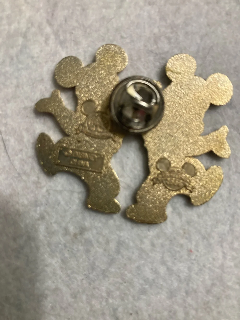 Disney Chip 'n' Dale Gold & Brown Enamel Pin Duo